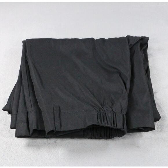 Black Cargo Pants Men’s Size M Wide Leg Utility Workwear Polyester Pockets - Picture 10 of 10